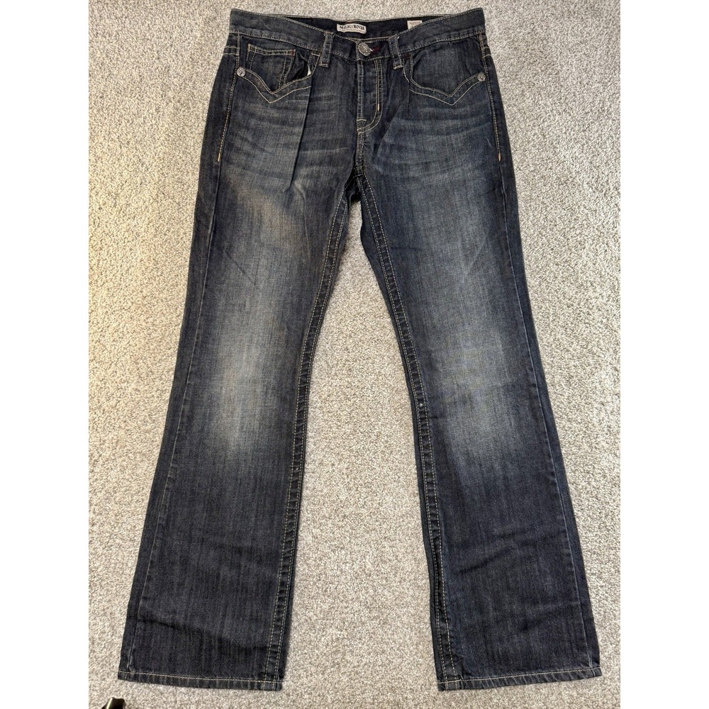 MEK Denim Men's  DNM jeans 34x34 Slim boot Harrison Dark Wash Blue